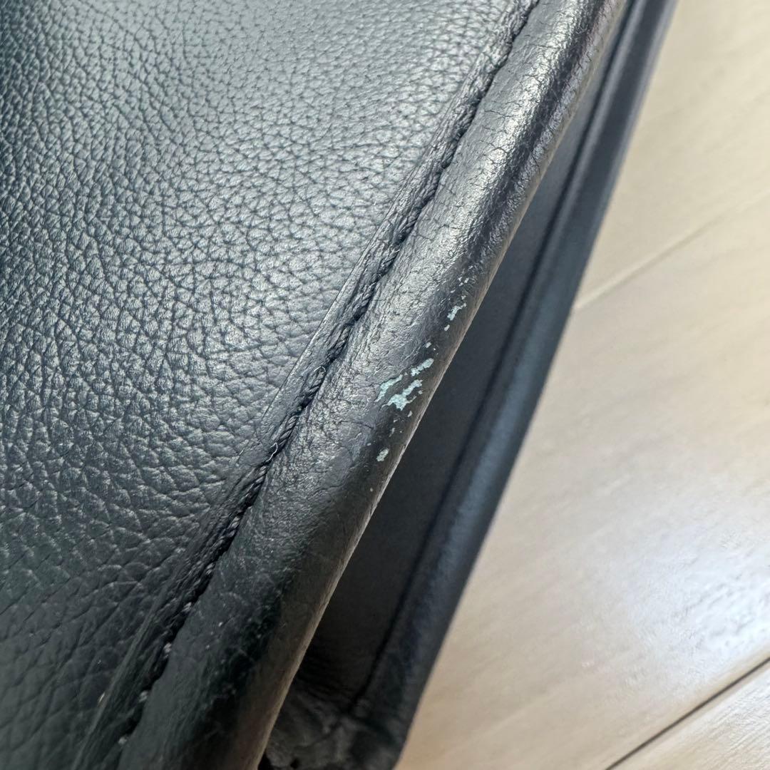 【COACH】レザービジネスバッグ 黒 ブラック