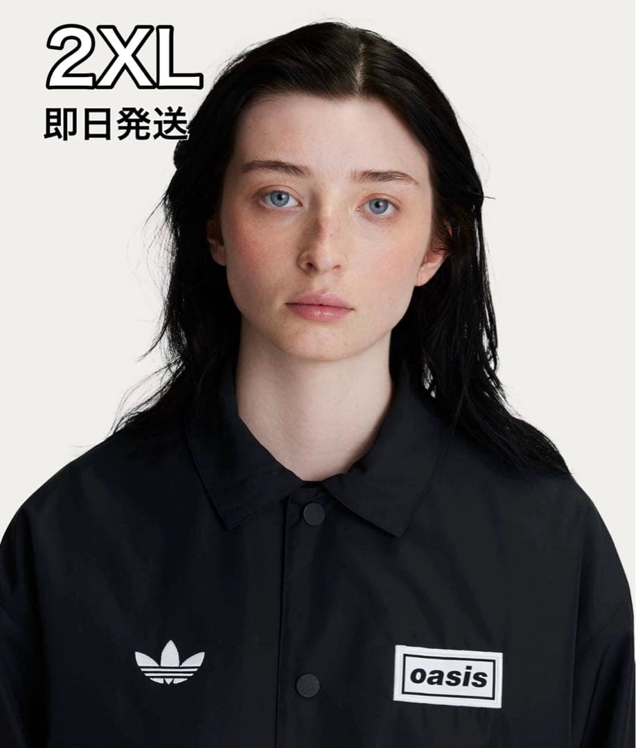 新品adidas originals × oasis コーチジャケット 黒2XL - メルカリ