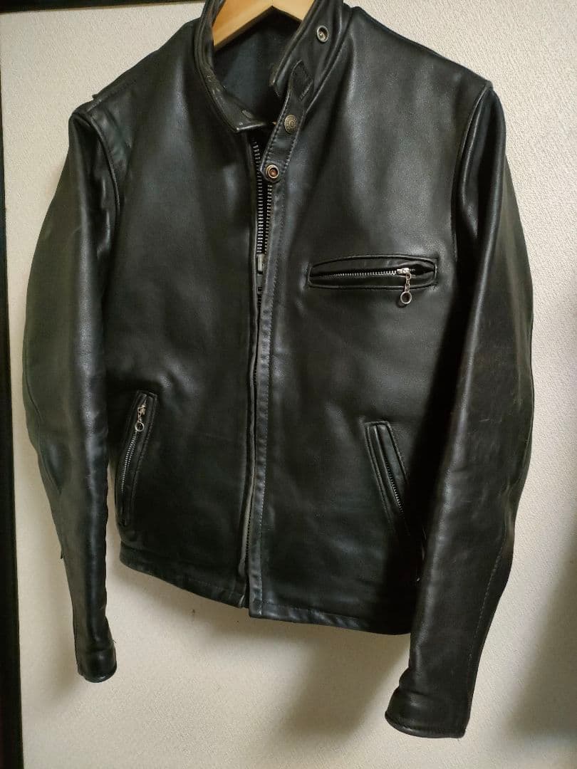 最新 Schott シングル ライダースジャケット 641sp 36