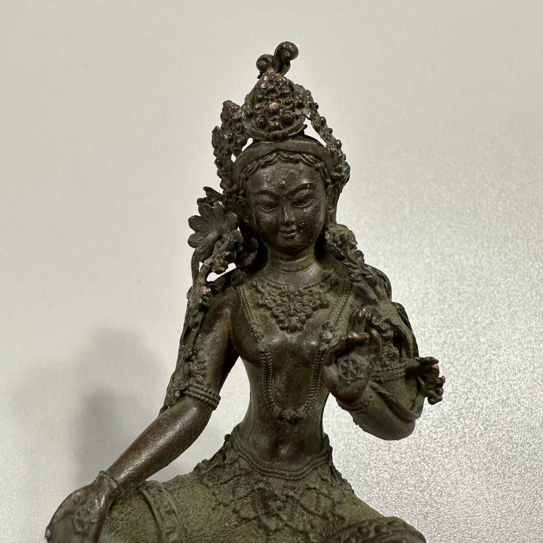 観音菩薩像 蓮華台 美術品 美術品・アンティーク・コレクション