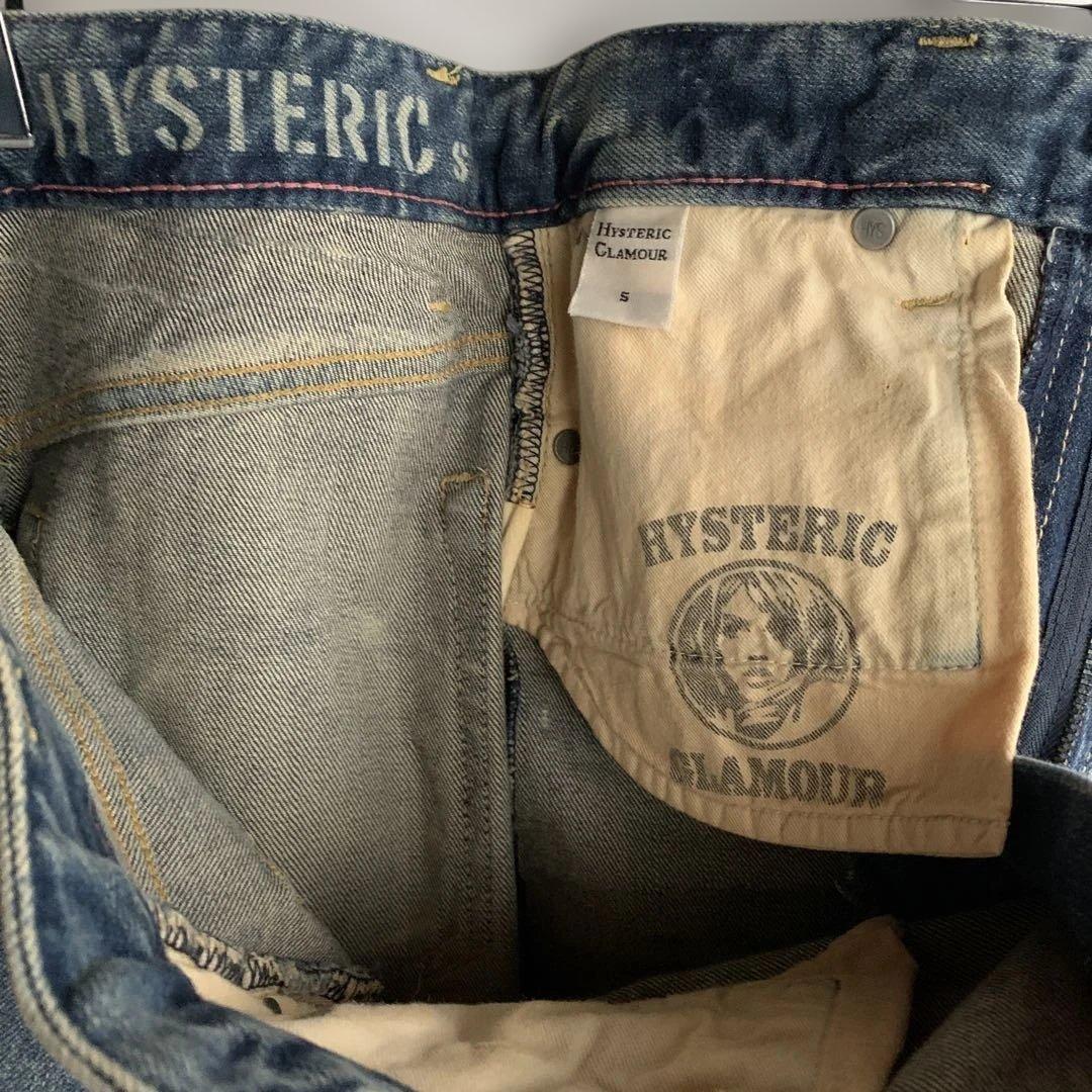 レア　ヒステリックグラマー　ヒスガール　スタッズ　デニム　タイトスカート