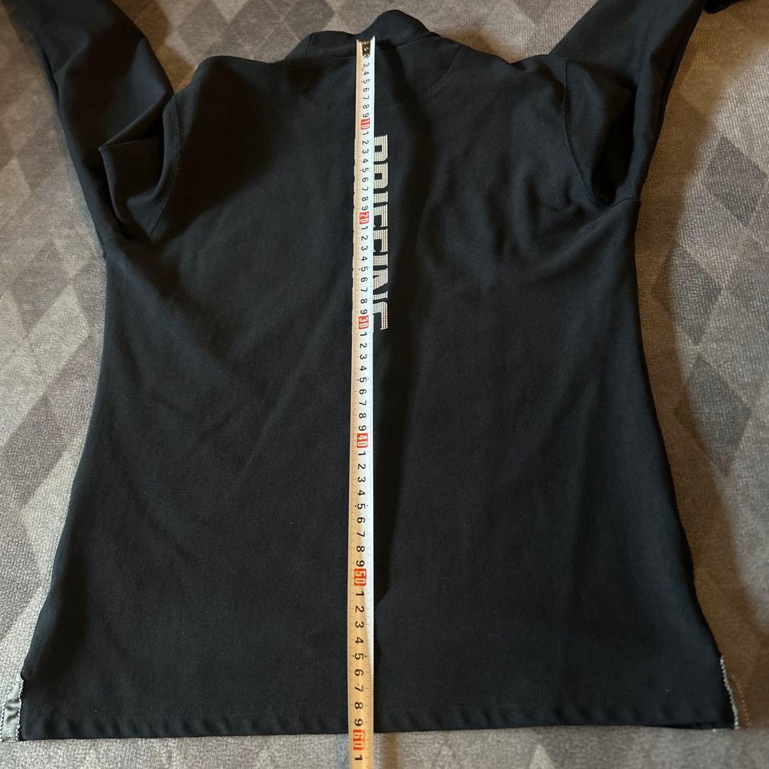 サイズMブリーフィング ゴルフ長袖モックネックシャツ 黒色