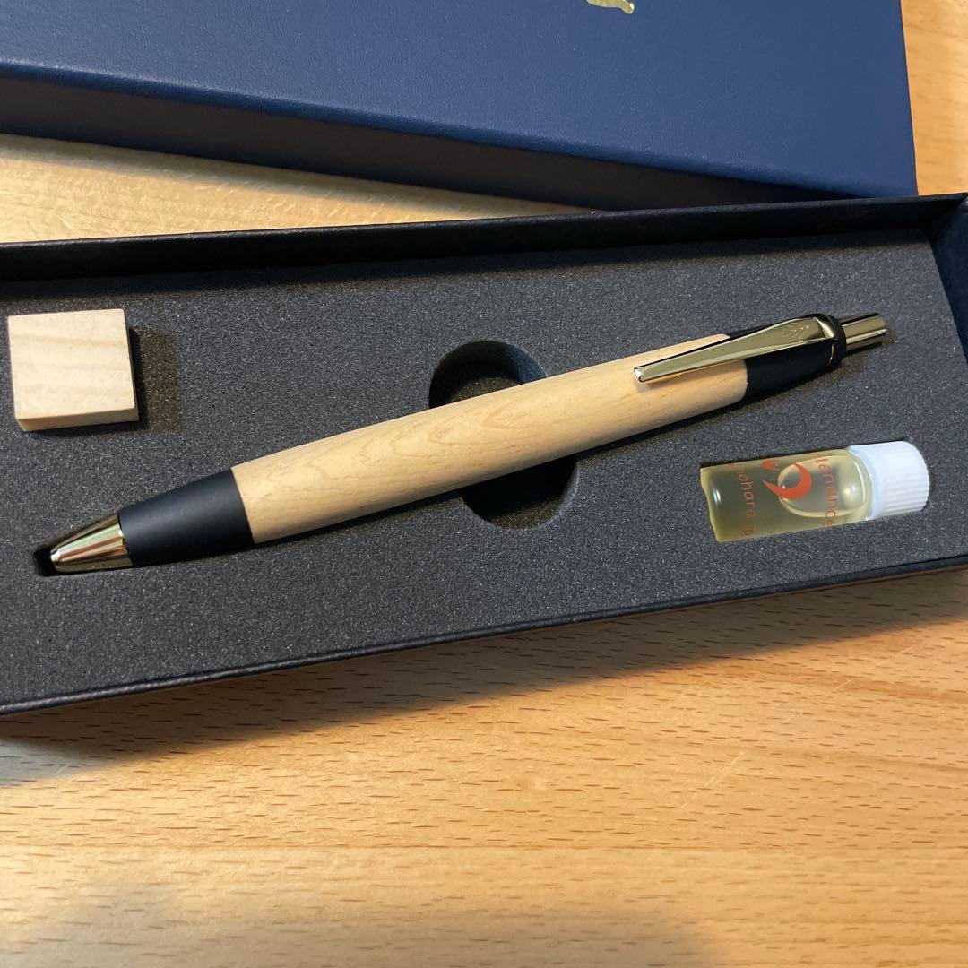 野原工芸 限定樹種 月山松 ボールペン 新型金色金具