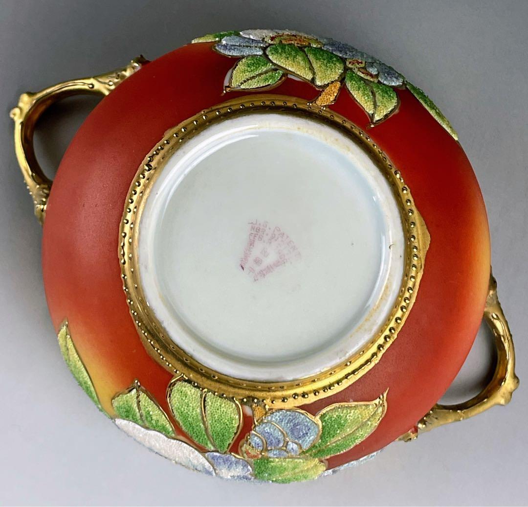 専用】オールドニッポン アールヌーボー様式牡丹紋 コラレン 盛皿