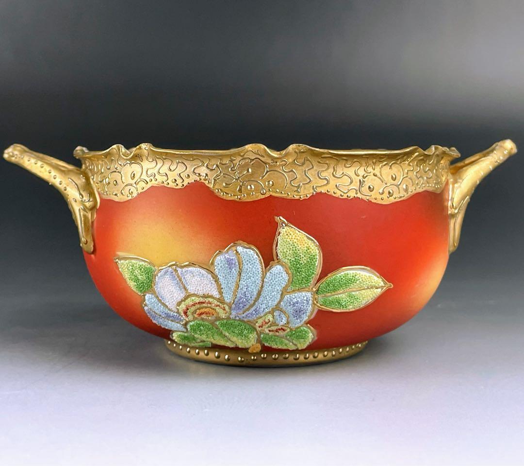 専用】オールドニッポン アールヌーボー様式牡丹紋 コラレン 盛皿