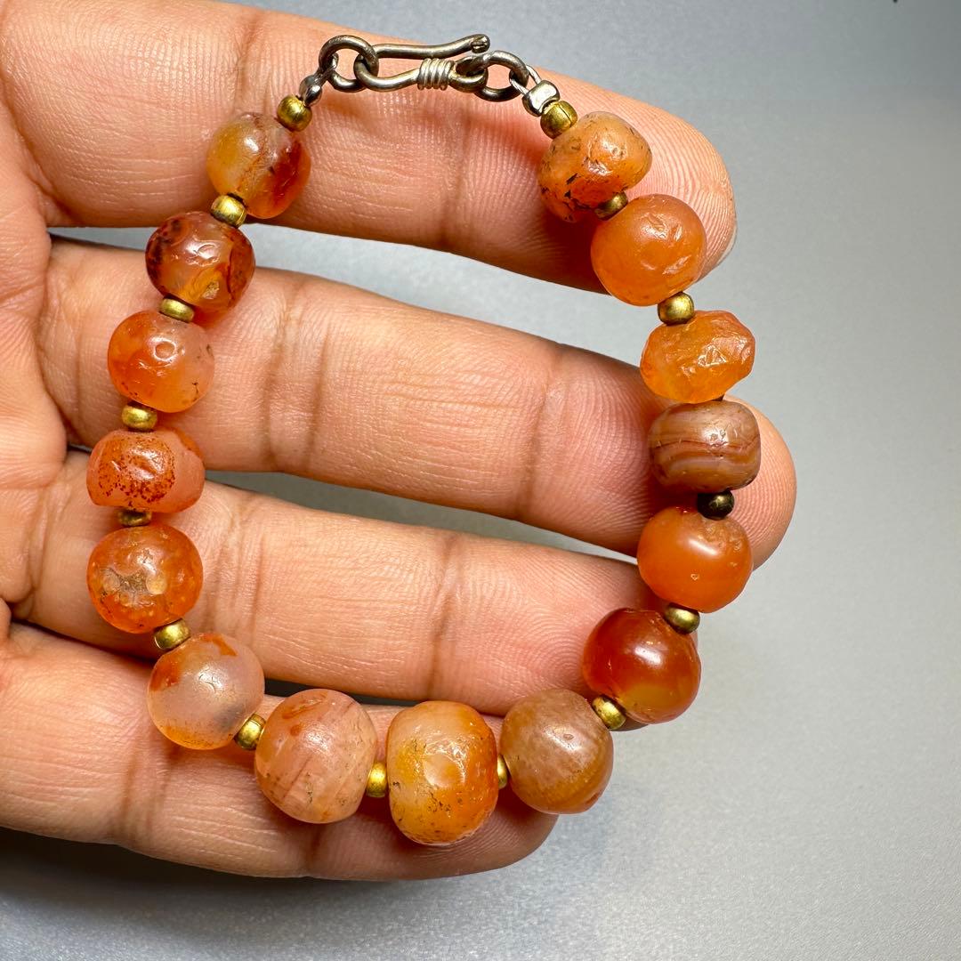 アンティークビーズ/瑪瑙ブレスレット アンティークビーズ瑪瑙ビーズ