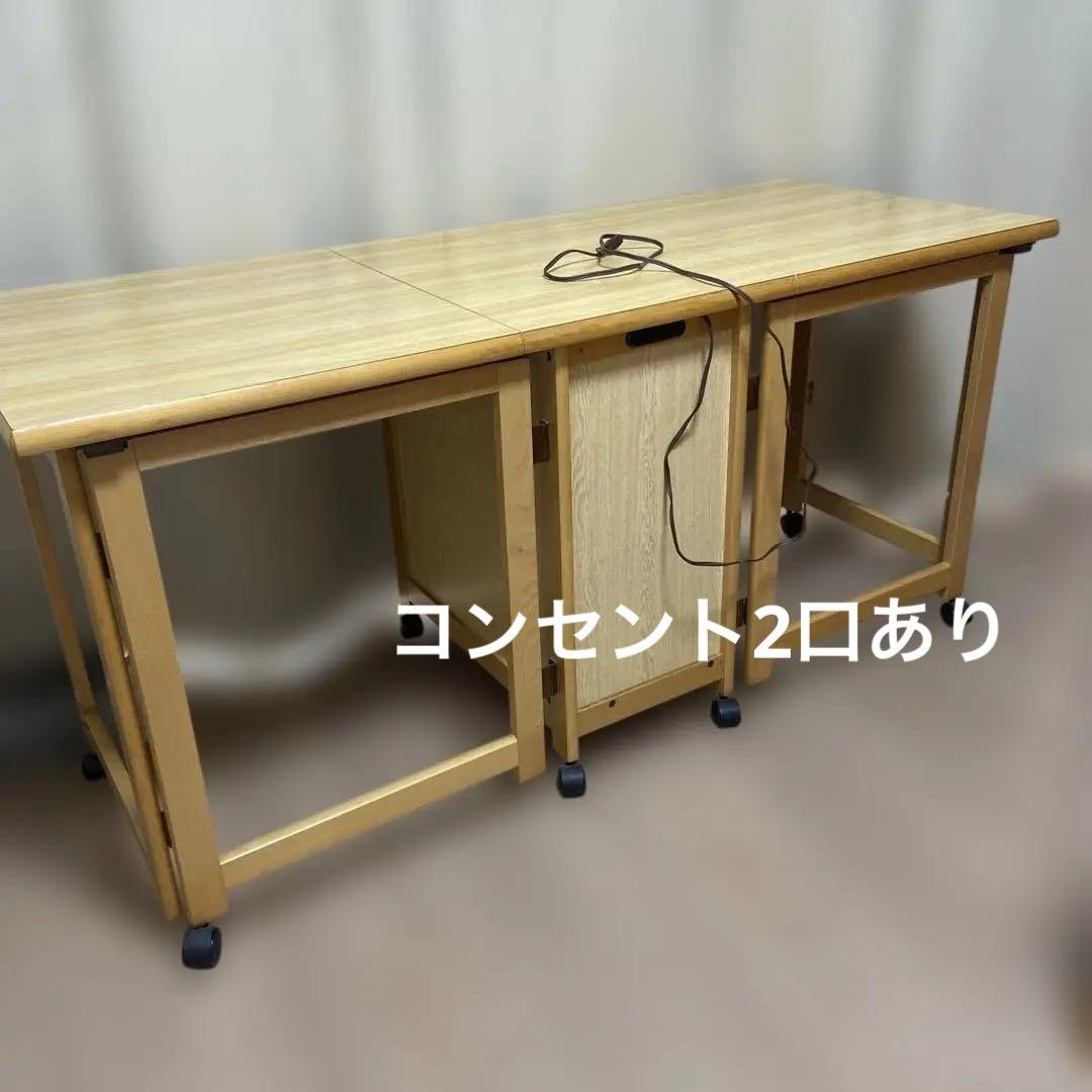 折りたたみミシン収納デスク