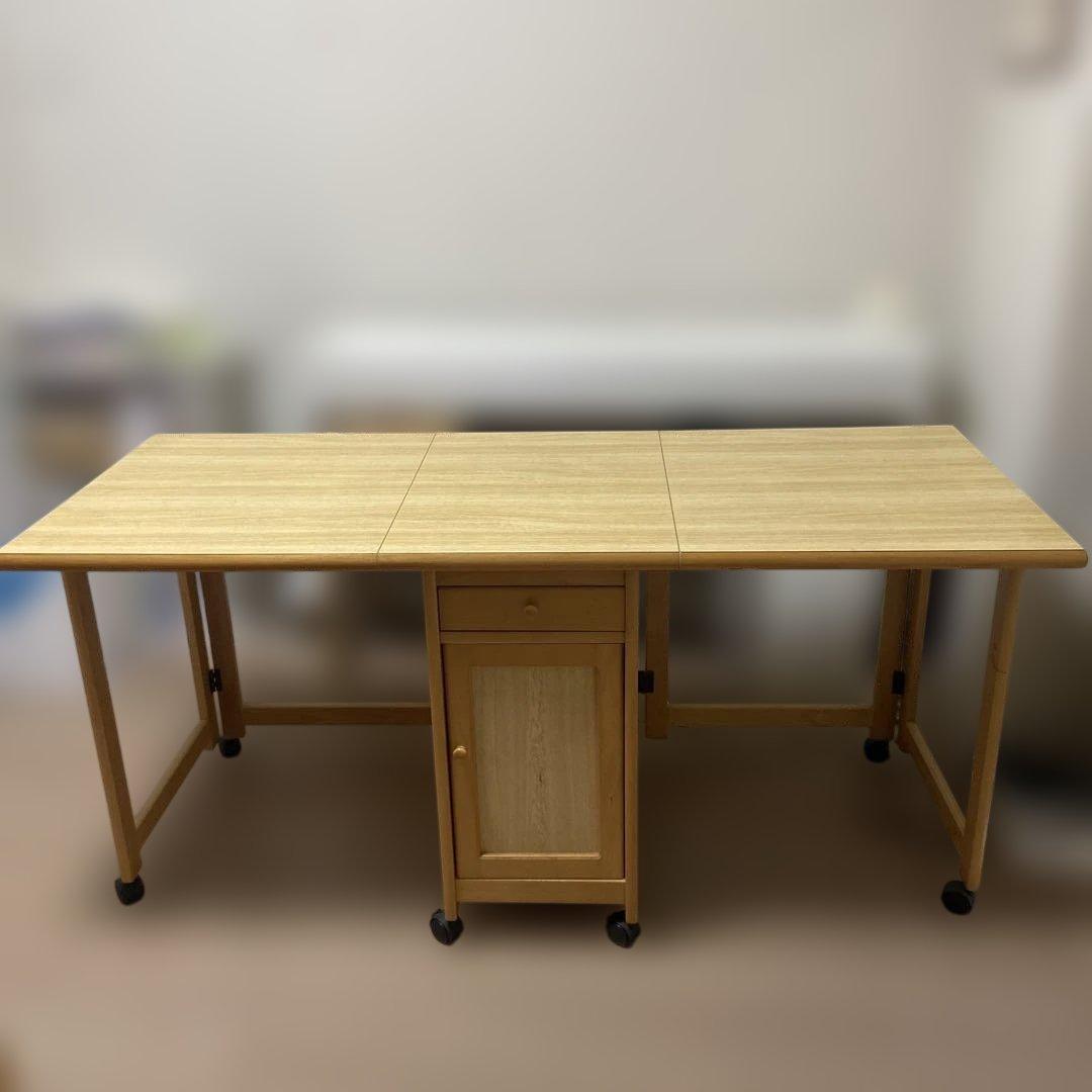 折りたたみミシン収納デスク