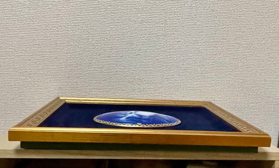 大倉陶園 陶額バレリーナ 白鳥 額装 美品 （S.H.サイン入り） 正規品