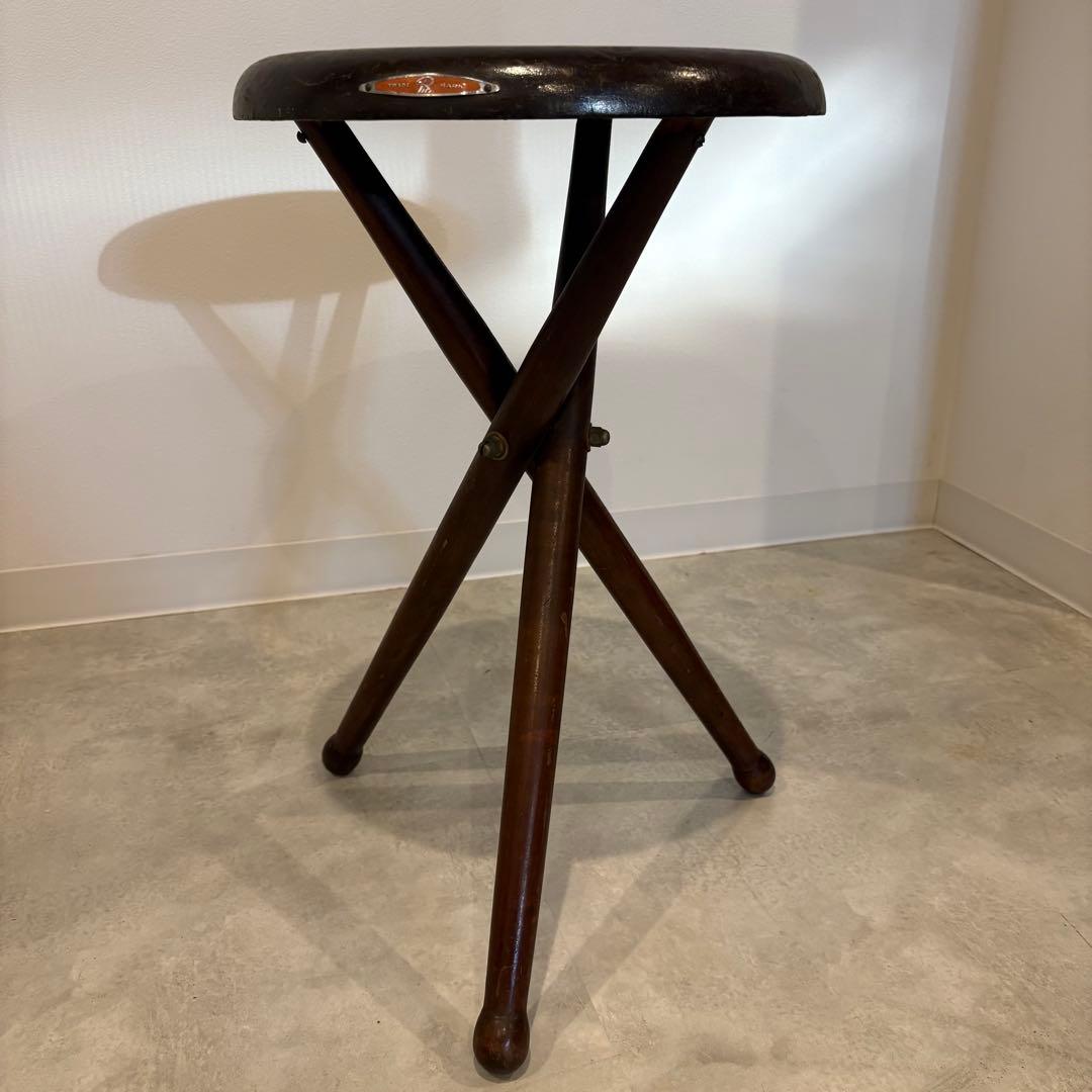 木製スツール　ドラムスツール　3本脚　昭和33年