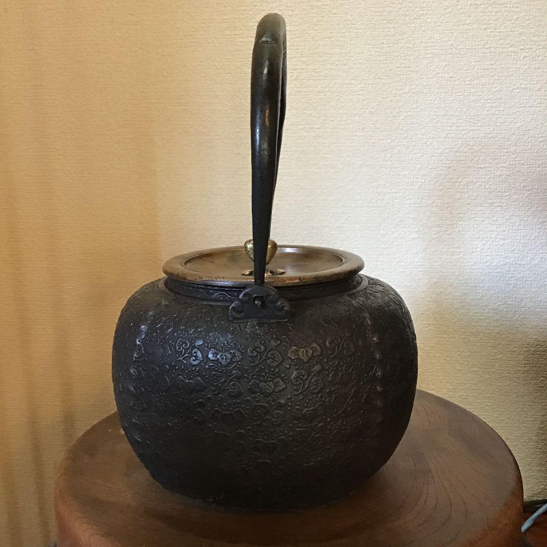 値下 江戸期 祥雲堂造 全面花付き二枚葉葵紋桐