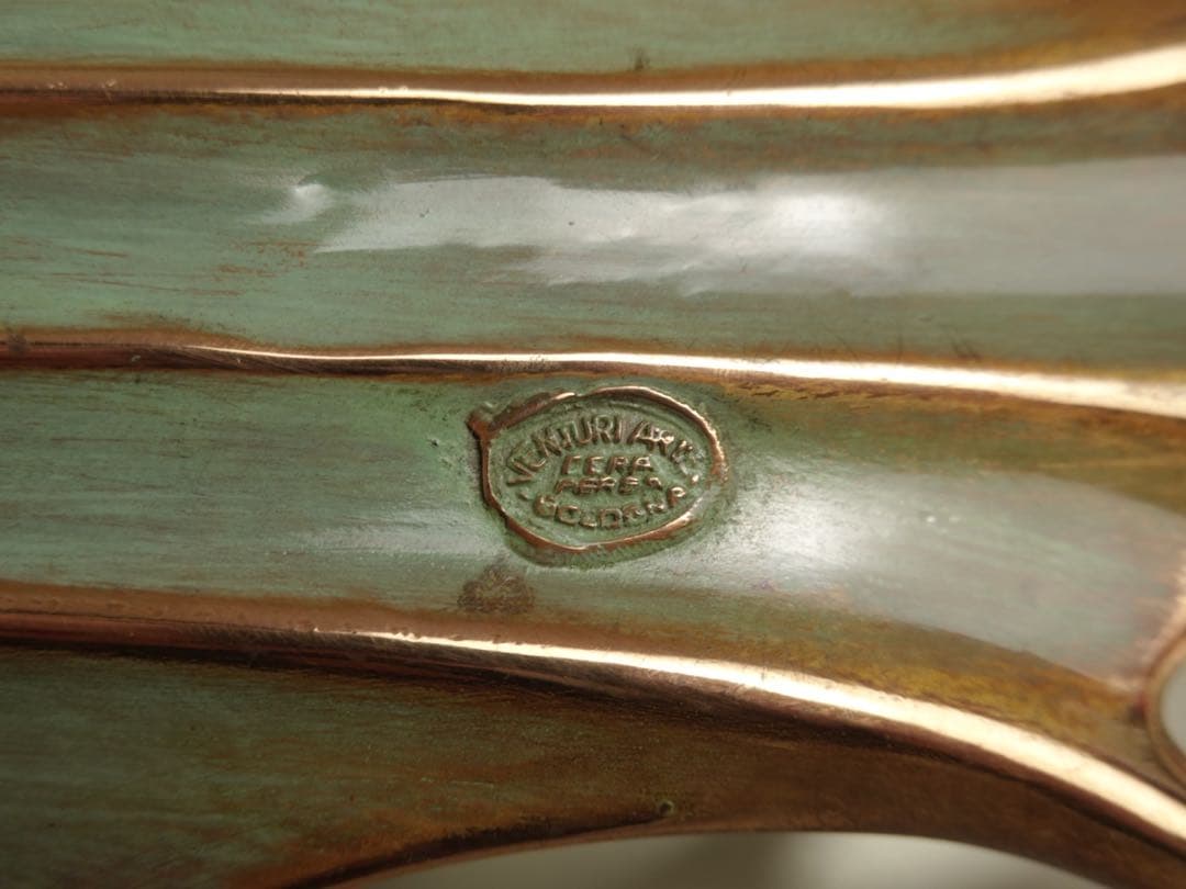 送料無料　イタリア鋳金工房　VENTURI ARTE　ブロンズ　フルーツボウル