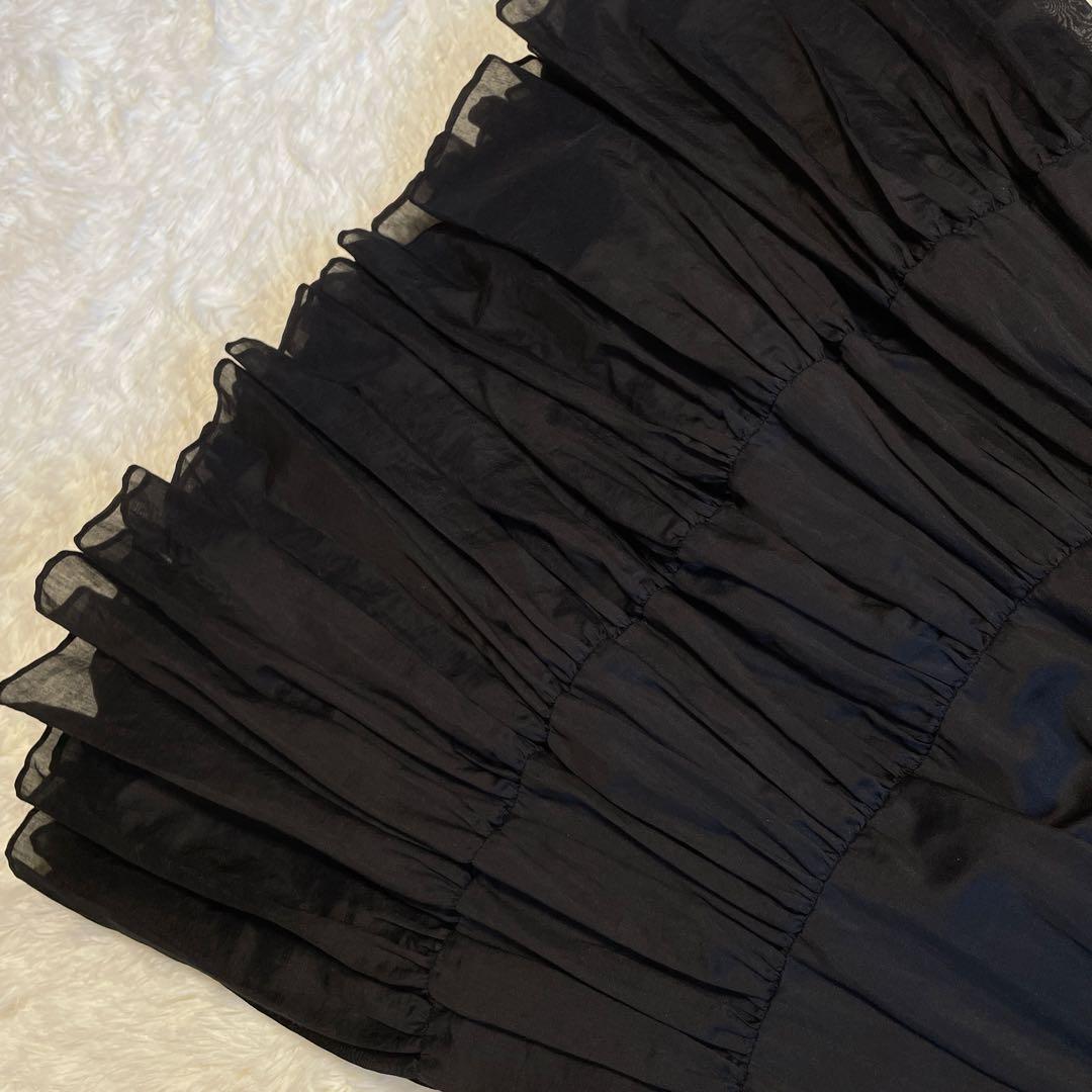 SEVEN TEN by MIHO KWAHITO シアーティアードスカート