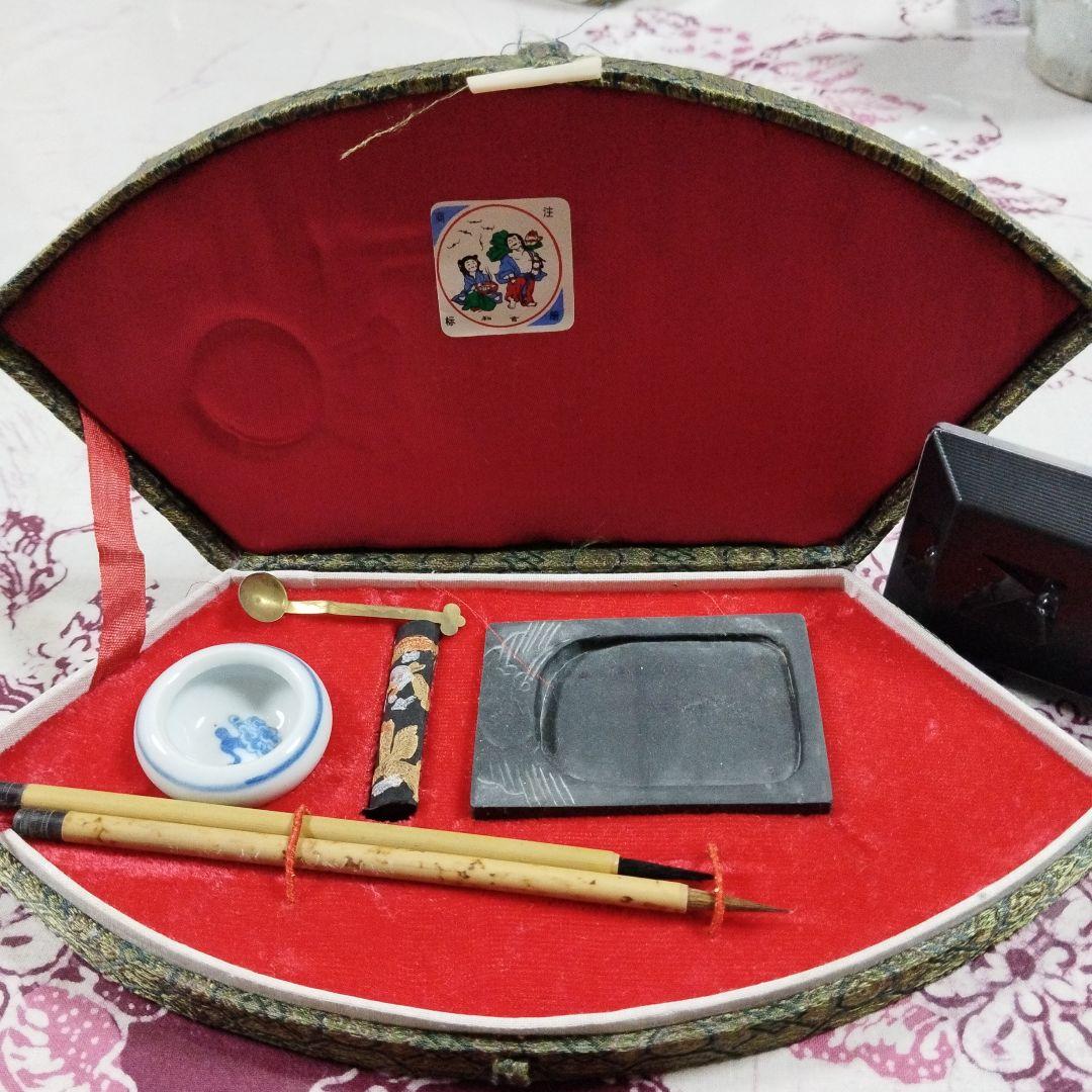 中国土産。硯と筆セット - メルカリ
