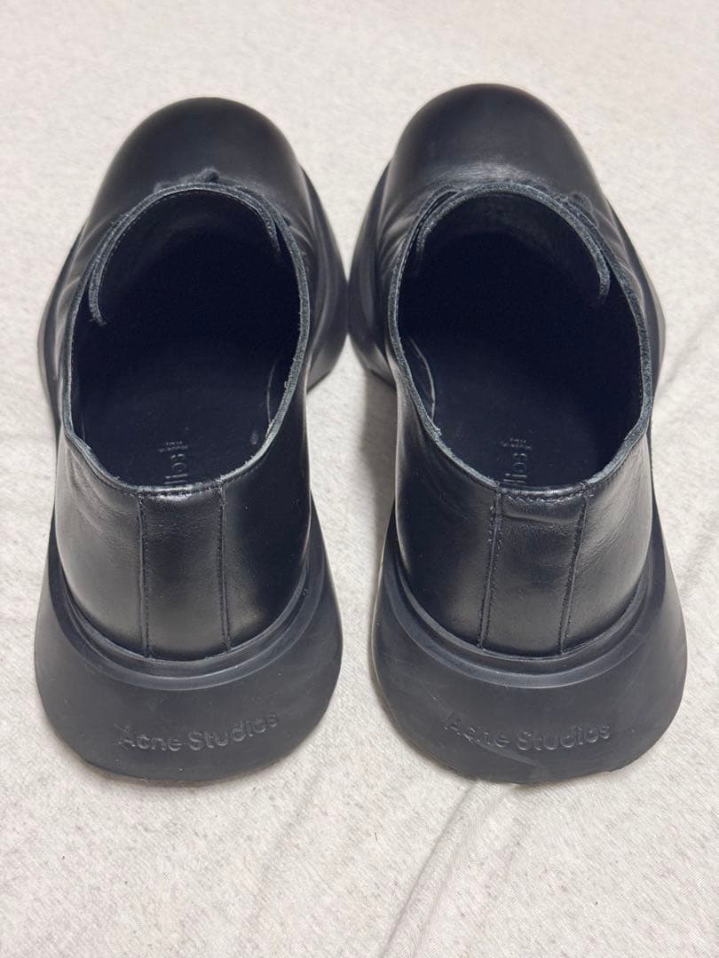 靴 acne studios LEATHER LACE-UP SHOES