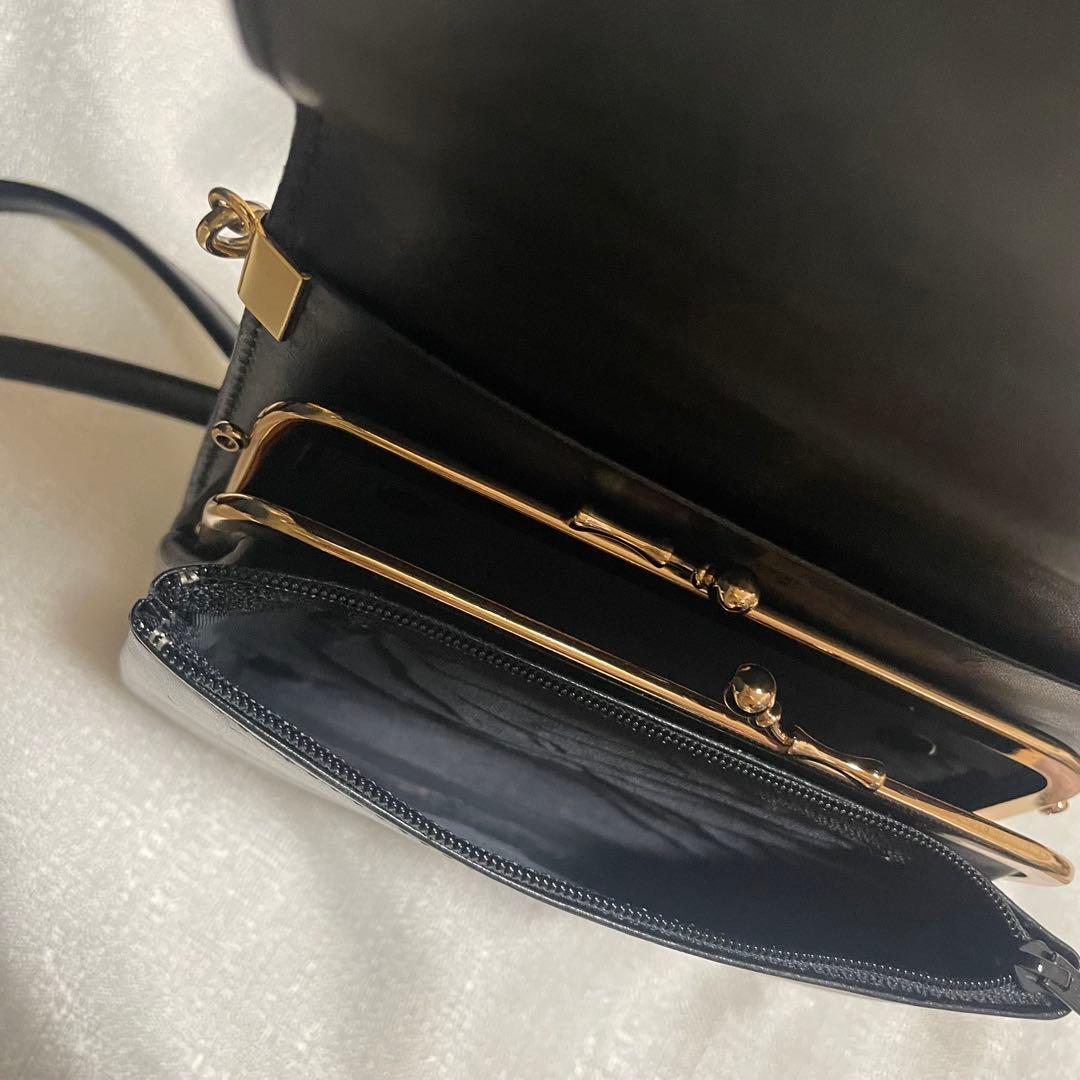 ✨希少美品 KENZO FUKUI 福井謙三 窓 ショルダーバッグ レザー 本革