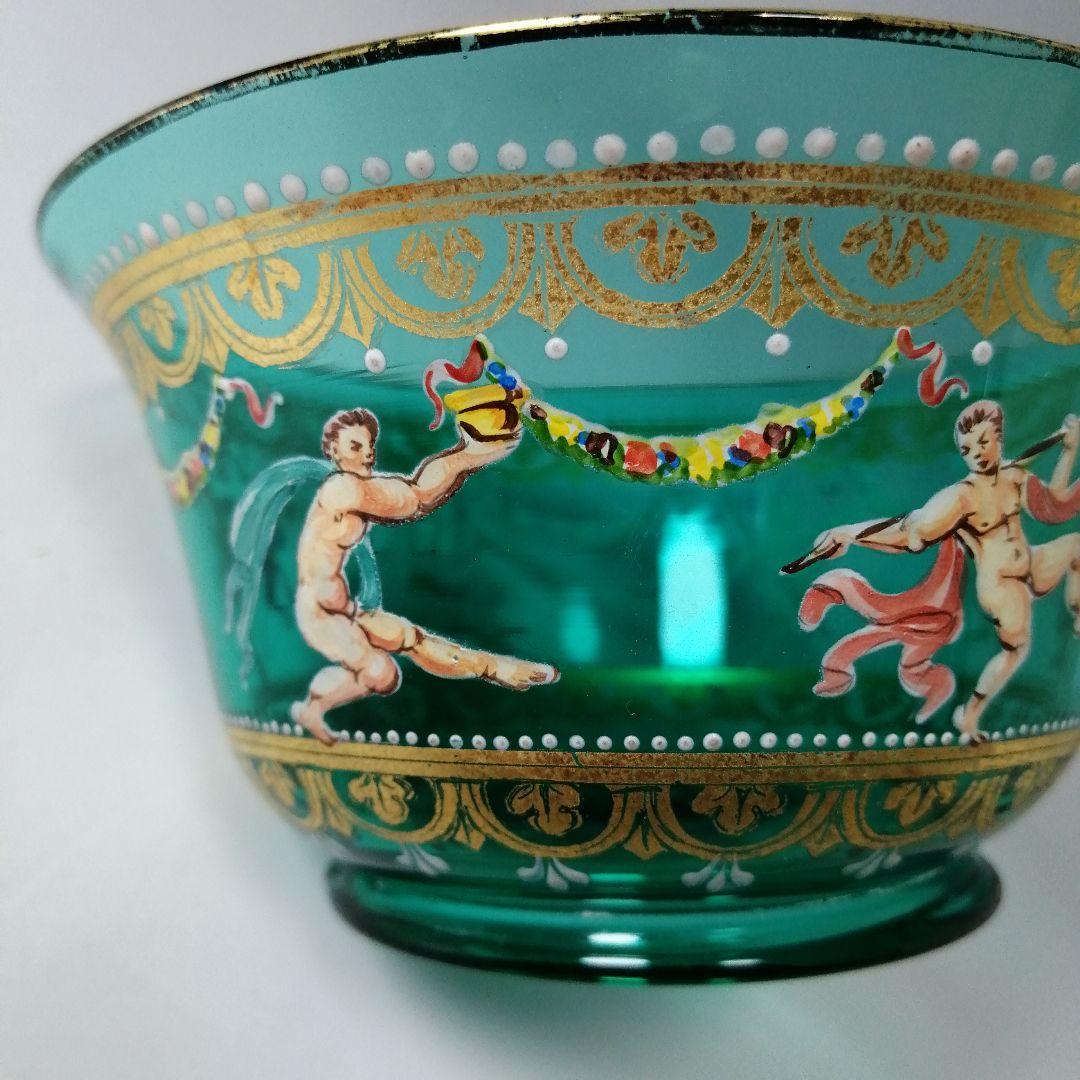 イタリア ベネチアングラス ヴェネツィア ムラノ エナメル彩 金彩 皿