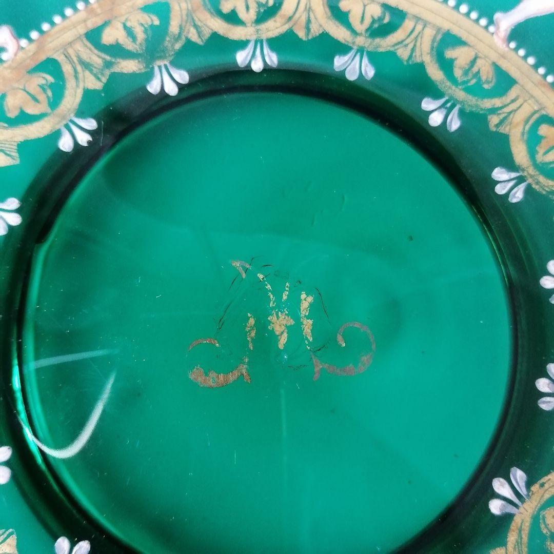 イタリア ベネチアングラス ヴェネツィア ムラノ エナメル彩 金彩 皿