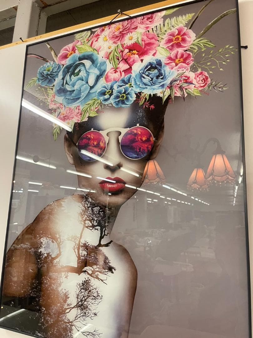 アートパネル　アート　絵画　絵　ポスター　壁掛け　女性　フラワー　グラフィック