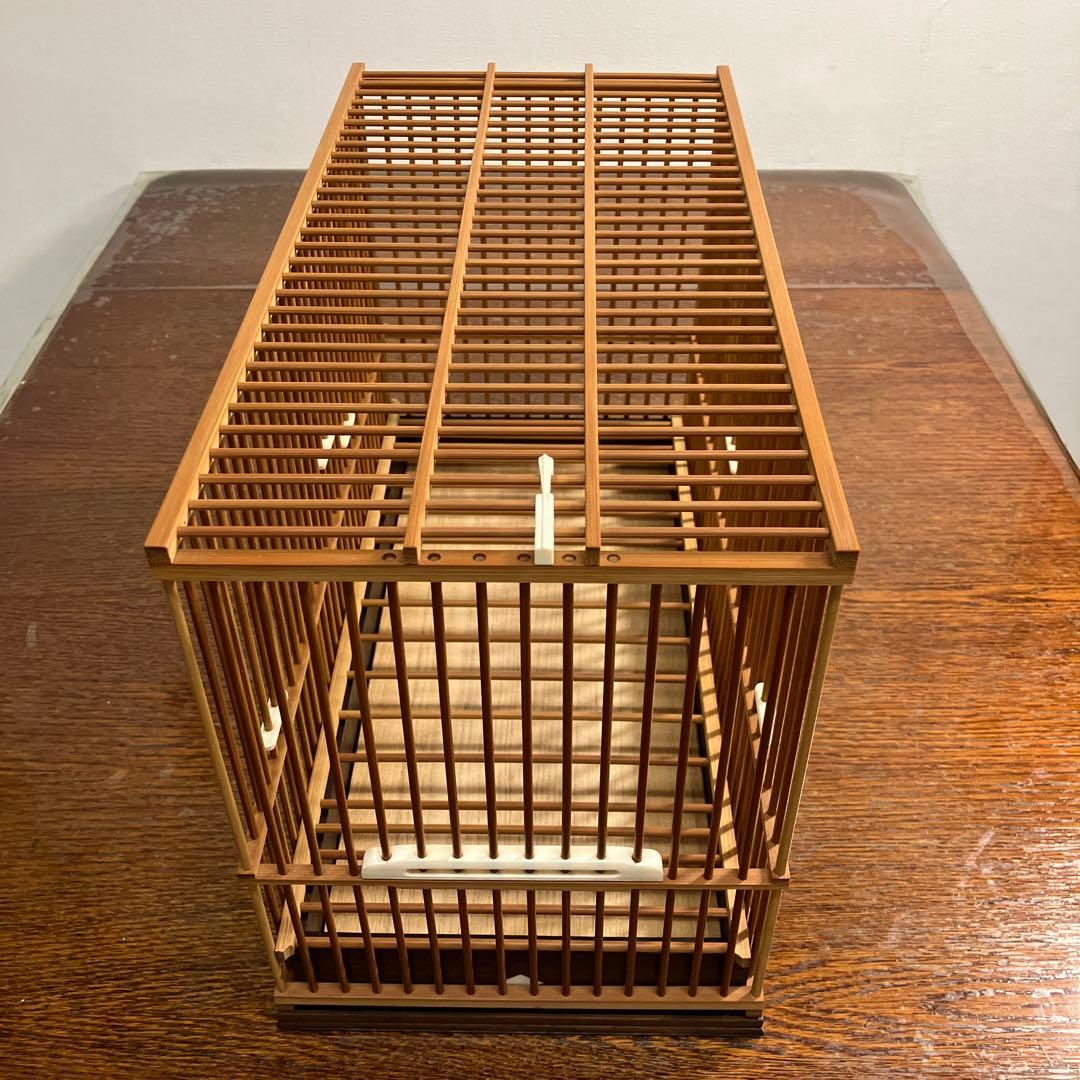 名人籠 久保桜 鳥籠竹 メジロ籠 めじろ籠 未使用品 鳥籠
