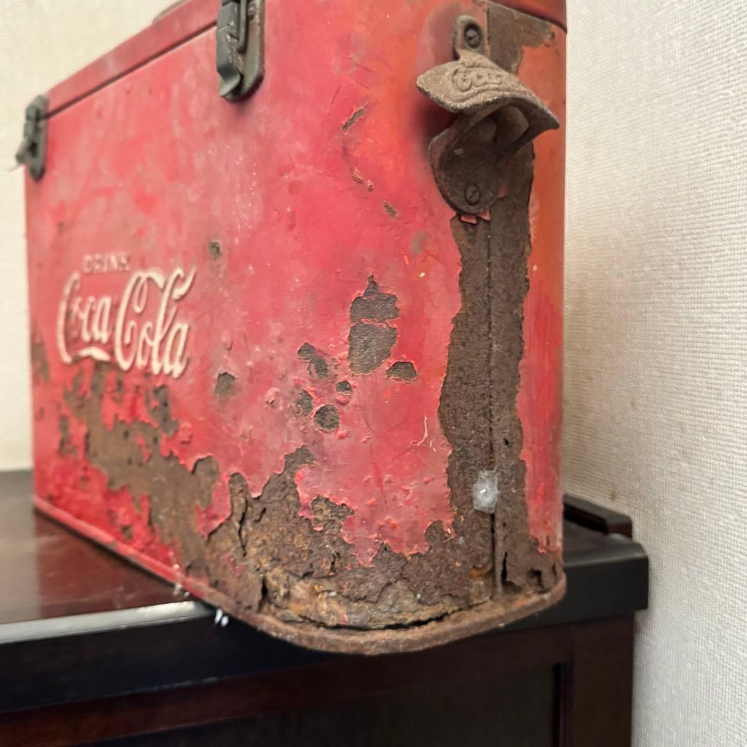 Coca-Cola 赤い金属製クーラー