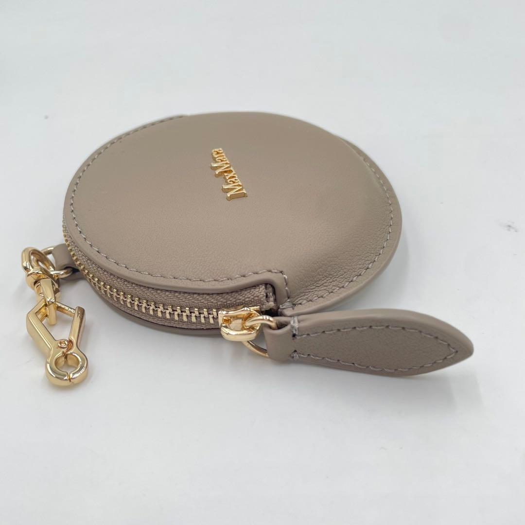 【未使用級】 マックスマーラ カーフレザー ストラップ マルチケース グレージュ
