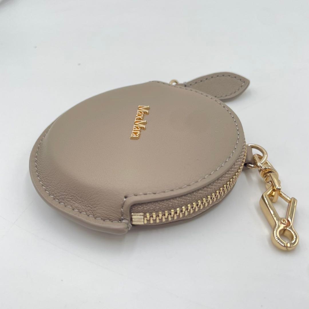 【未使用級】 マックスマーラ カーフレザー ストラップ マルチケース グレージュ