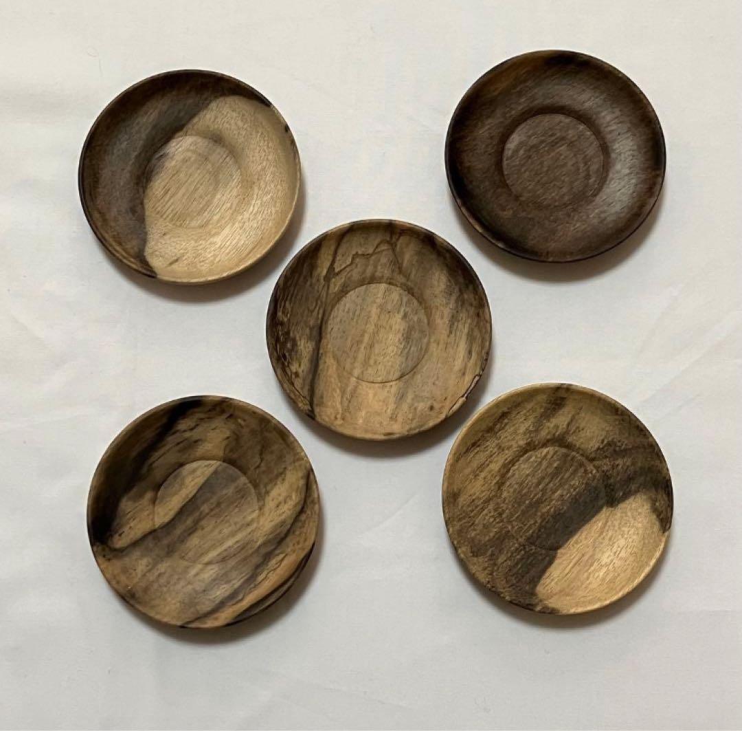 黒柿茶托 茶托 五客 希少 煎茶道具