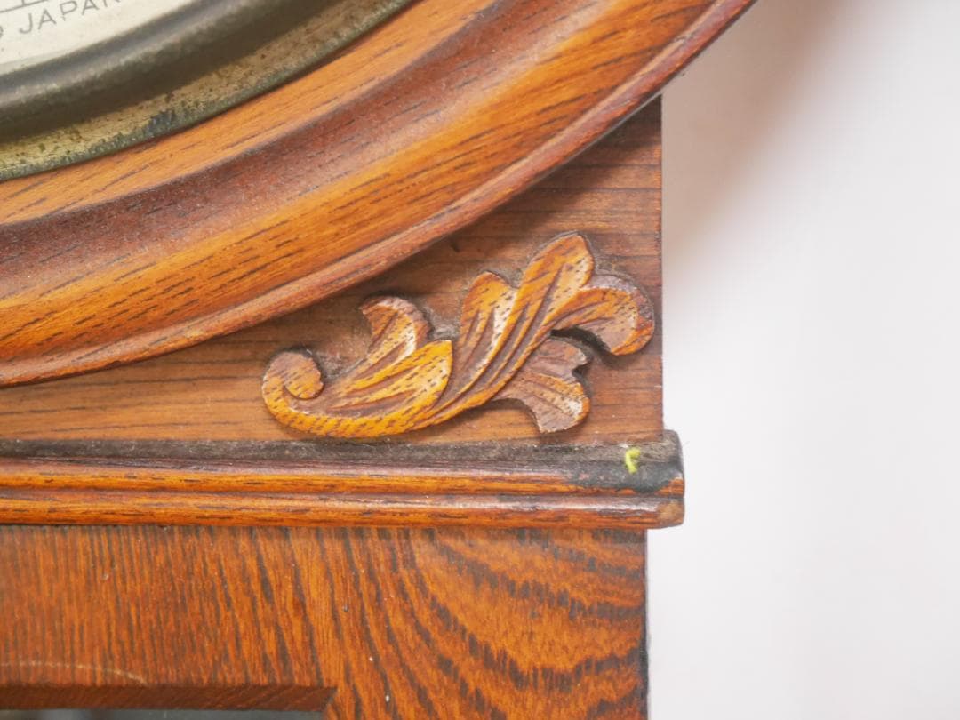 動作品★アンティーク　EIKOSHA　英工舎　ゼンマイ式　柱時計◆中古