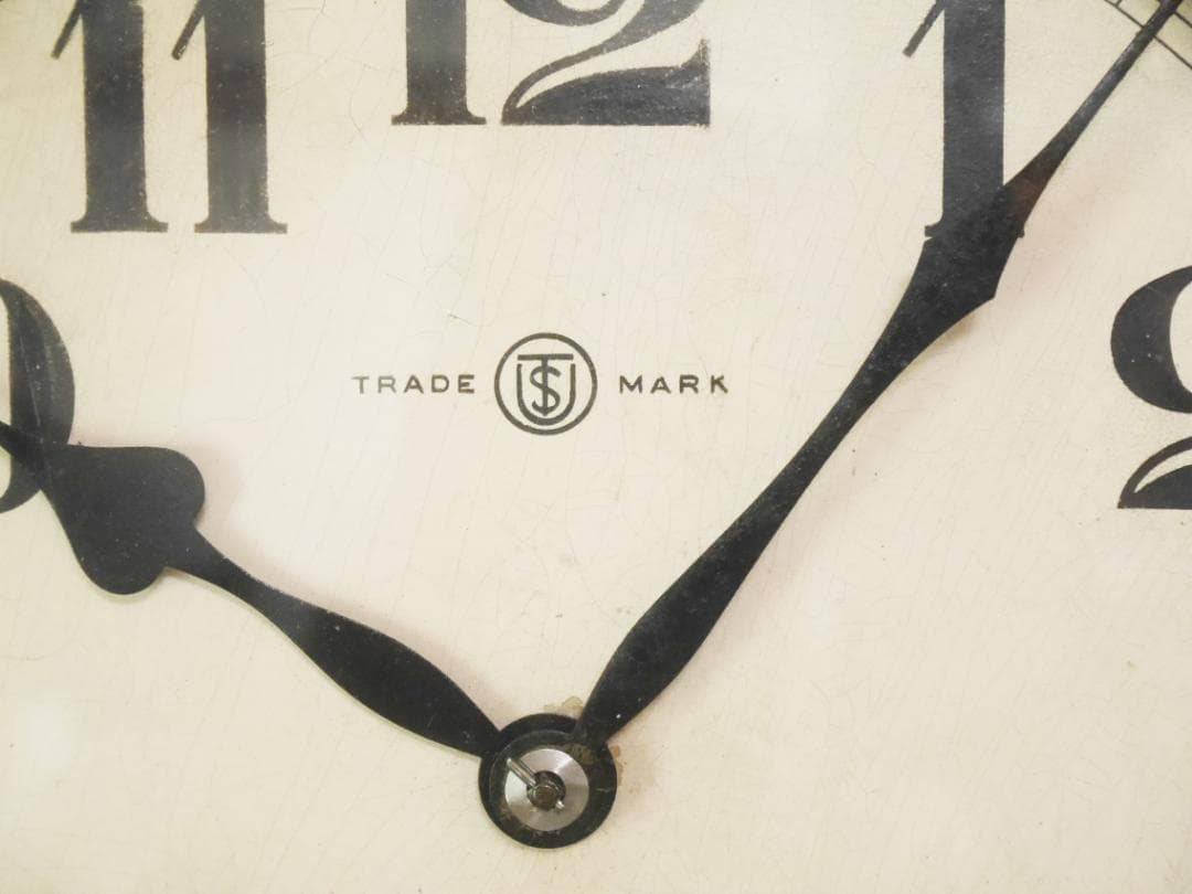 動作品★アンティーク　EIKOSHA　英工舎　ゼンマイ式　柱時計◆中古