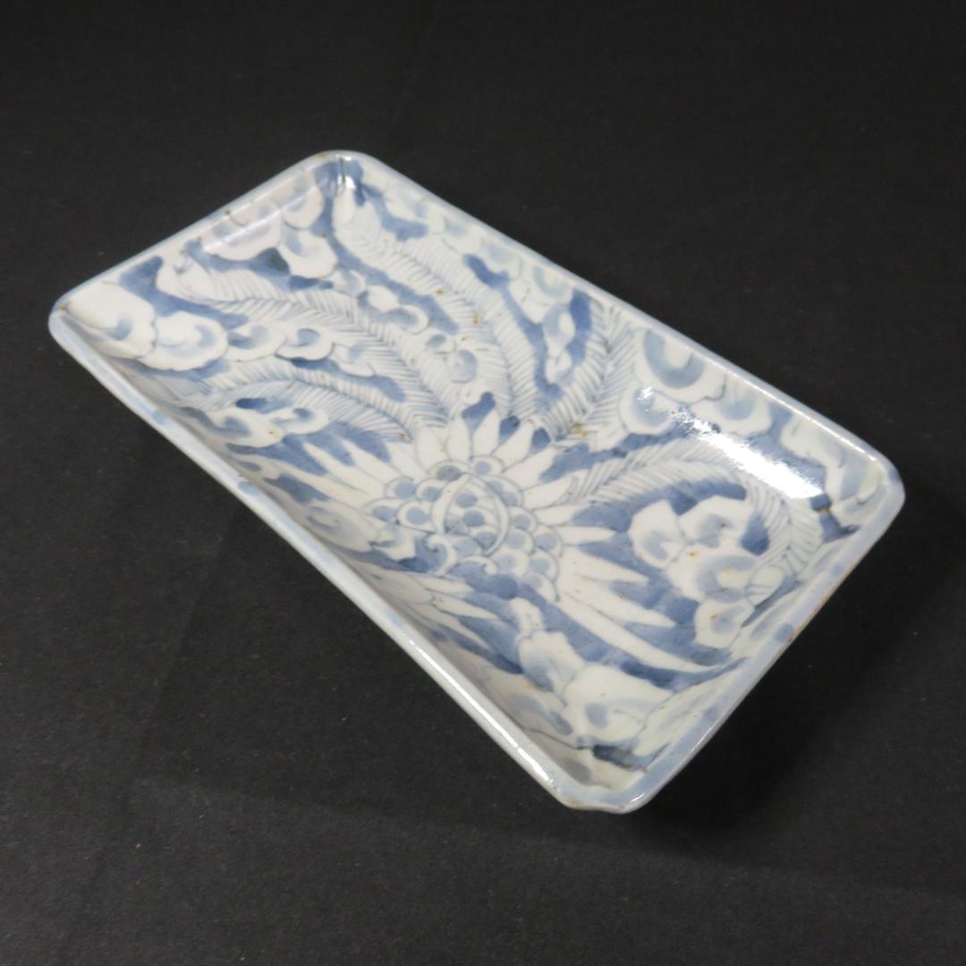 長角皿 長皿 古伊万里 染付 江戸 窯傷 歪み スレ僅か 美品 - メルカリ