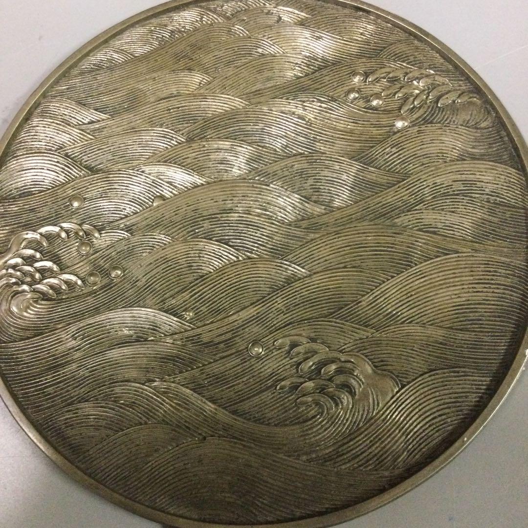 銅製手鏡、江戸初期、アンティーク