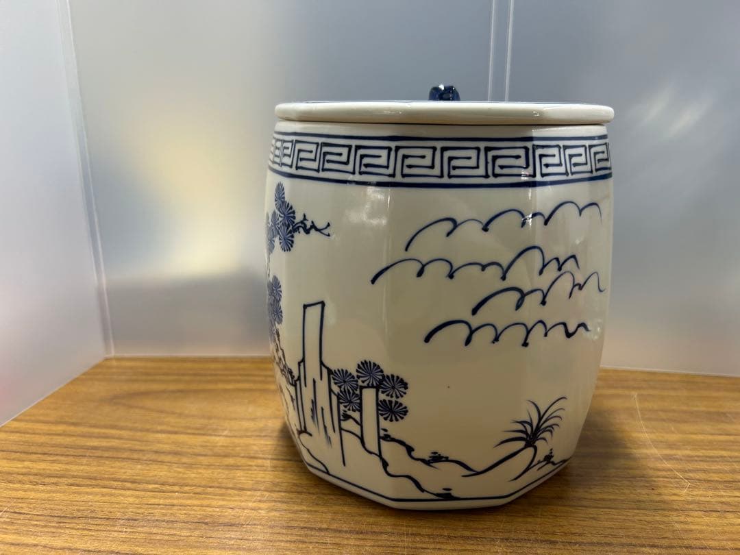 希少平安 景雲手塚景雲作 染付水指茶道具勧修寺窯