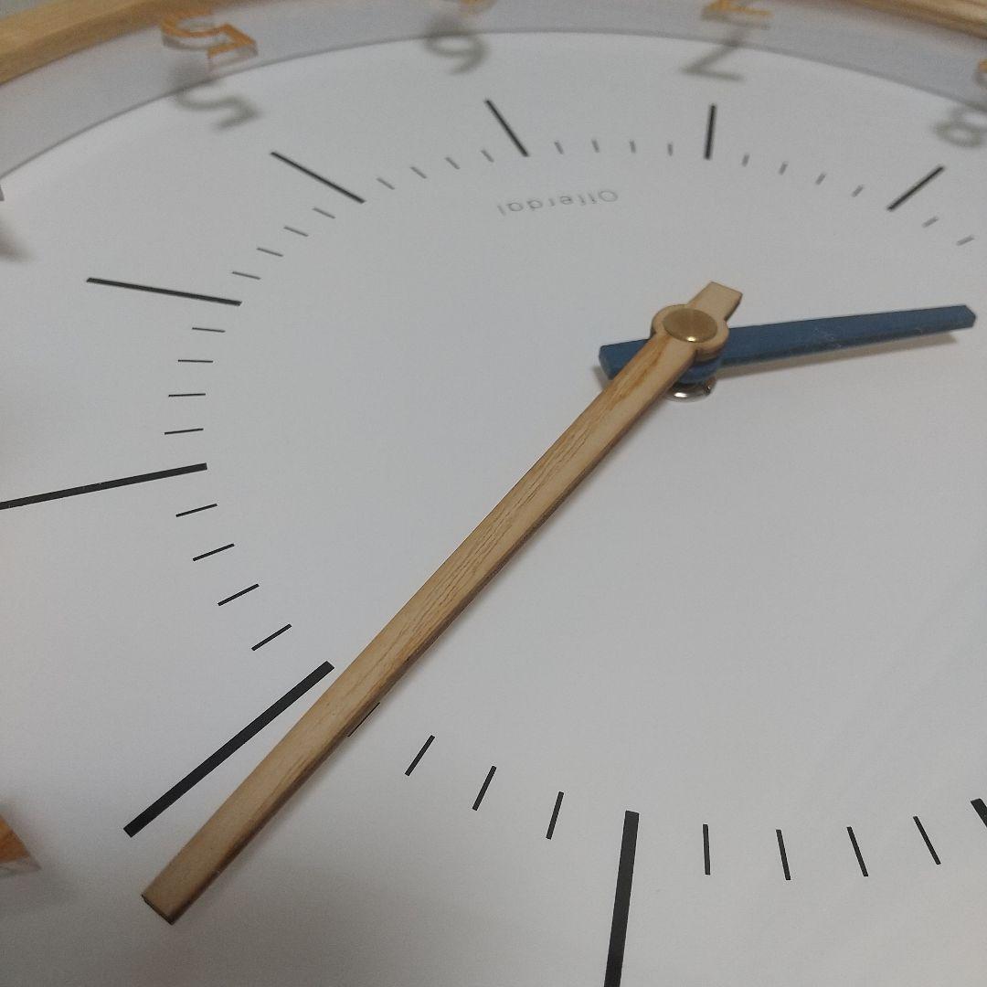 木製の針♪浮いてる数字『Oland オラント』 電波時計 インターフォルム社
