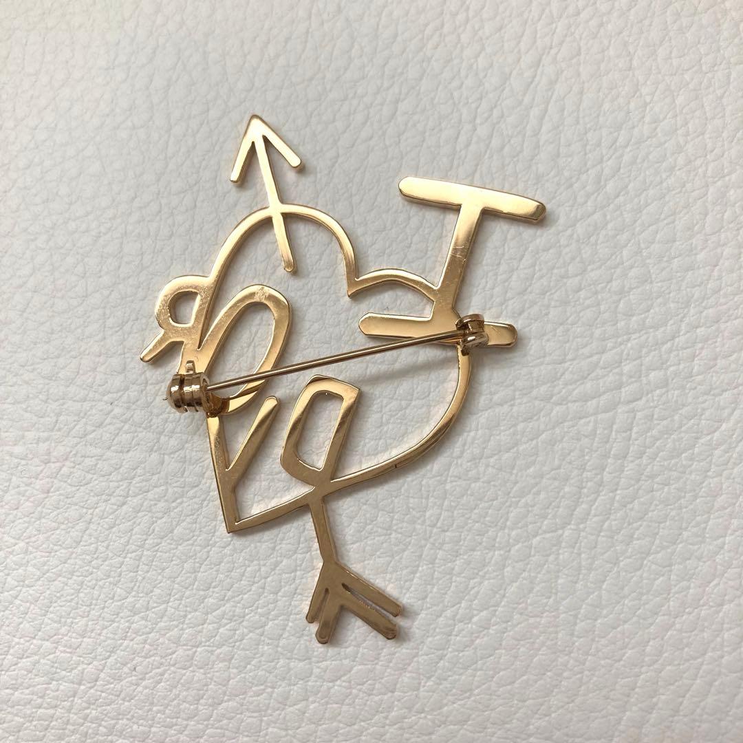 ばーこ様専用】Dior アイラブディオール ハートアンドアロー ブローチ