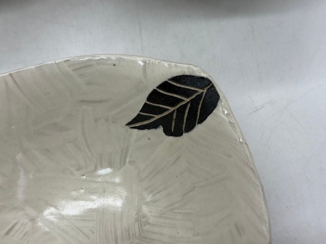 坂田甚内作　白釉角鉢3点　名人作　送料込み250605