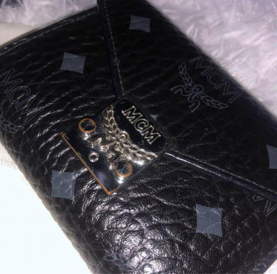 MCM Patricia Flap Wallet 3FldS ブラック
