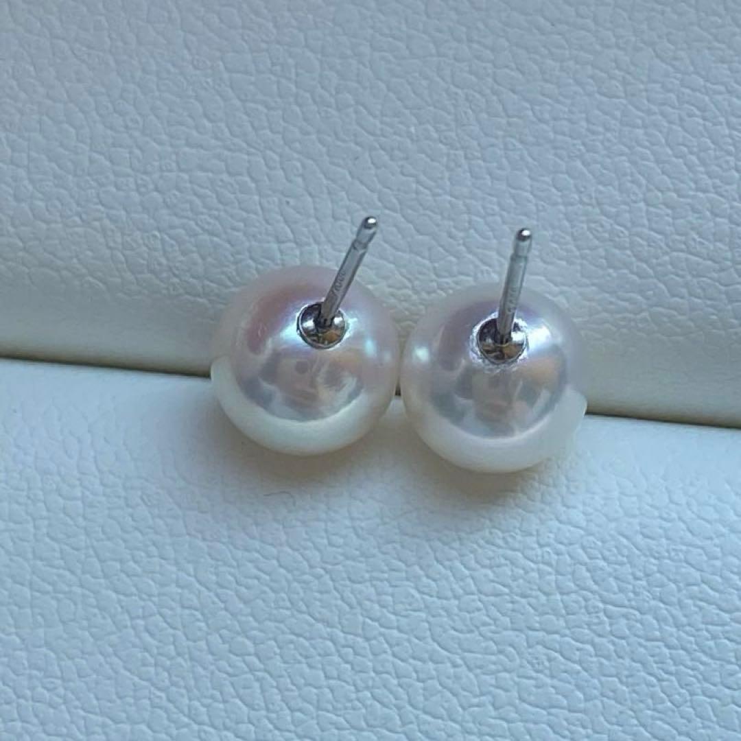 2012 Pt900❣️あこや真珠7-7.5mm ピアス Aly手作 - メルカリ