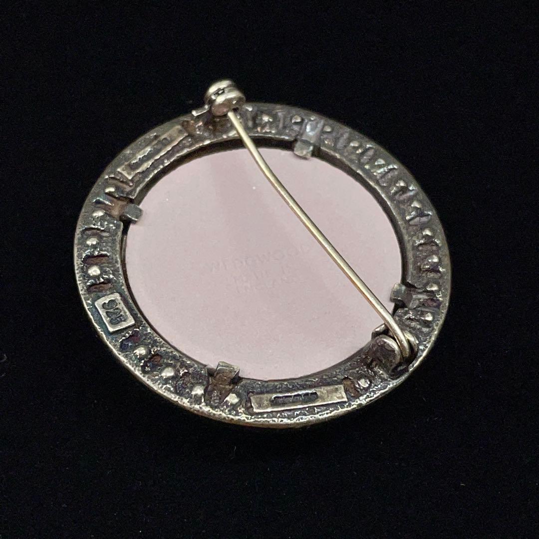 4451 ウェッジウッド ヴィンテージ シルバーブローチ ジャスパー Sv925