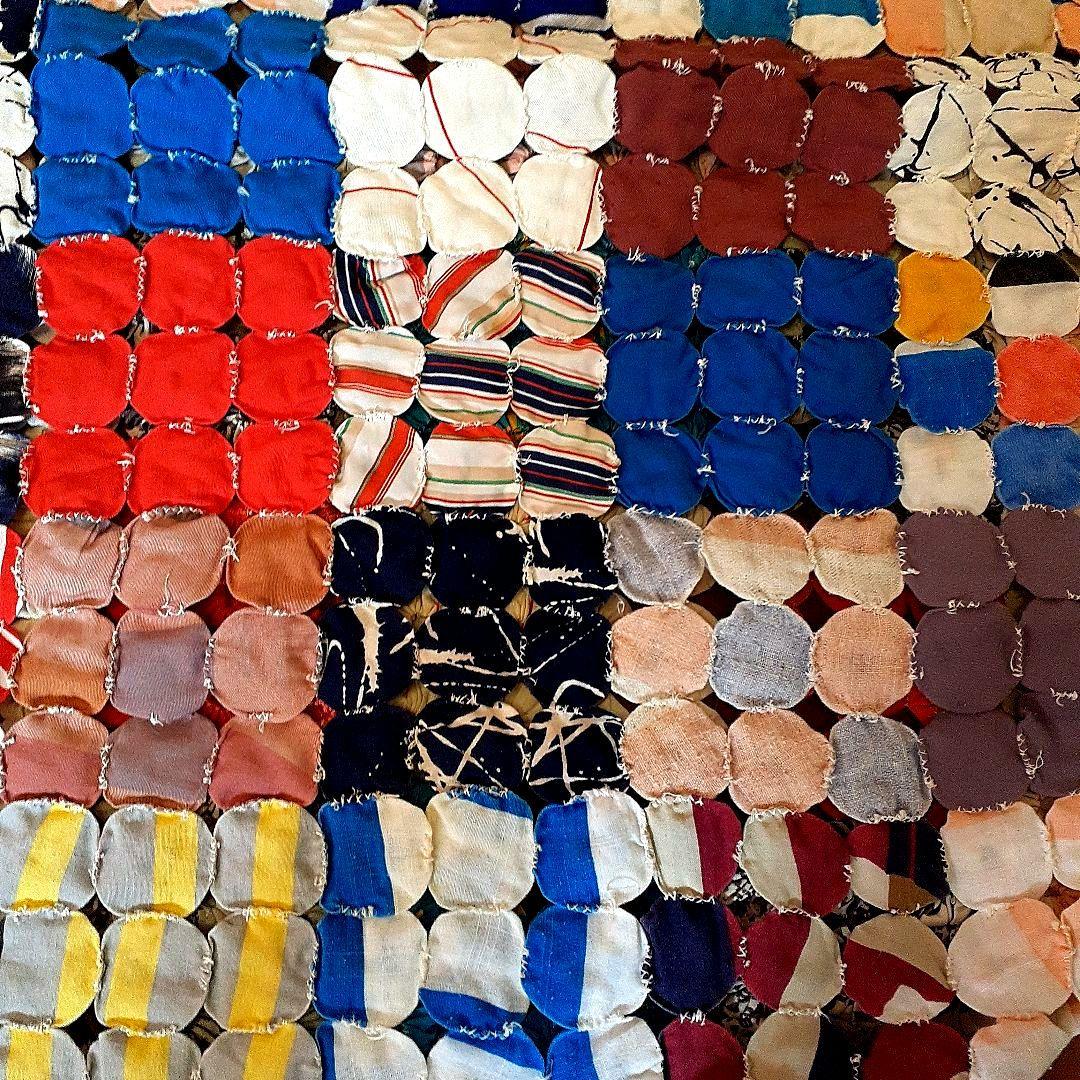 ⭐特大見事☆アンティーク！ヨーヨーキルト 66⑧