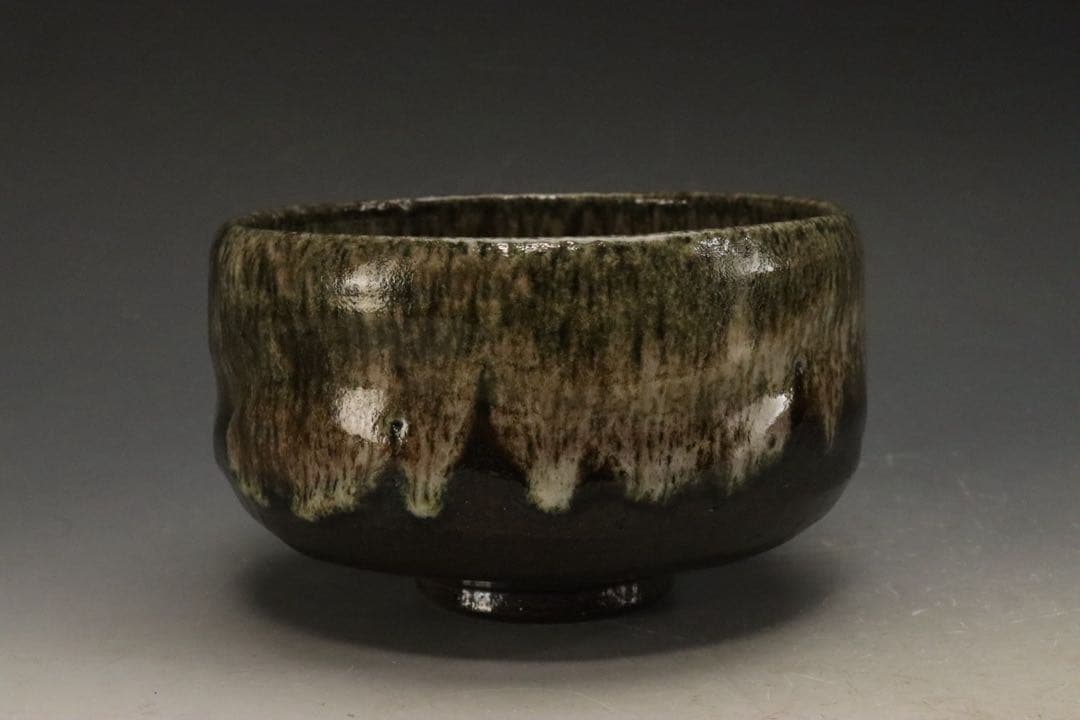 江戸時代中期〜後期 屋島焼 三谷林造 流釉茶碗 近世の茶碗