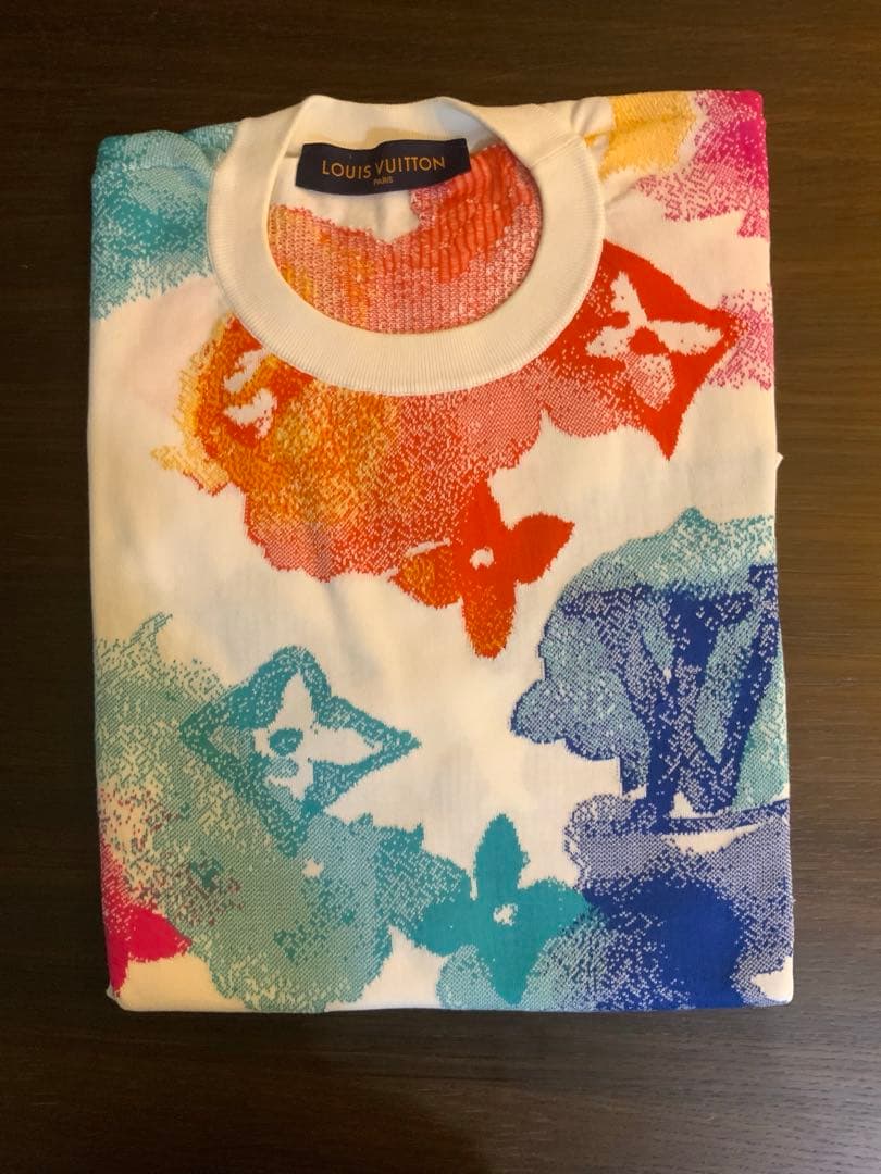 Louis Vuitton 花柄プリント Tシャツ XL ルイヴィトン マルチロゴ