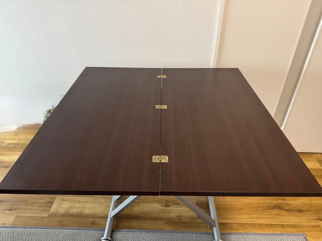 dinos家具　昇降式ダイニングテーブル　伸長式ガス圧昇降テーブル