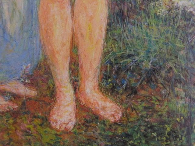 濵本久雄 「秋色」、希少画集より、状態良好、新品高級額装付