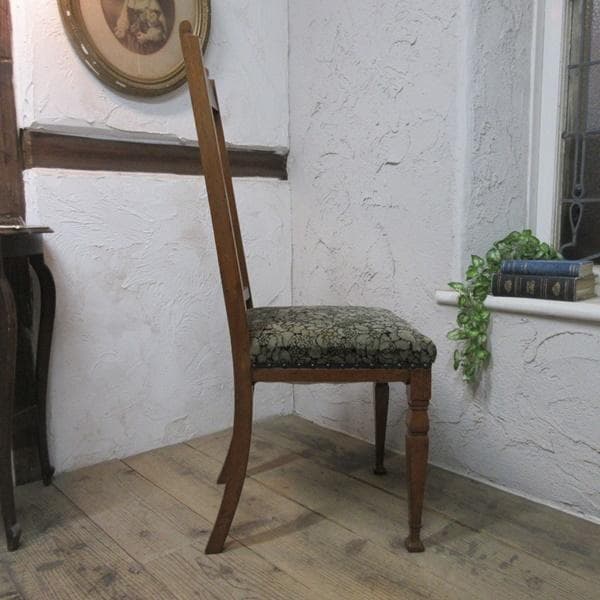 イギリス アンティーク 家具 ダイニングチェア 張りぐるみ椅子 英国