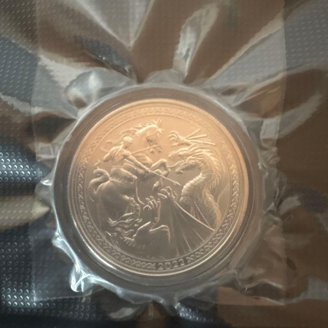 2022年 アセンション島 ゲオルギオスと竜ドラゴンスレイヤー銀貨 1