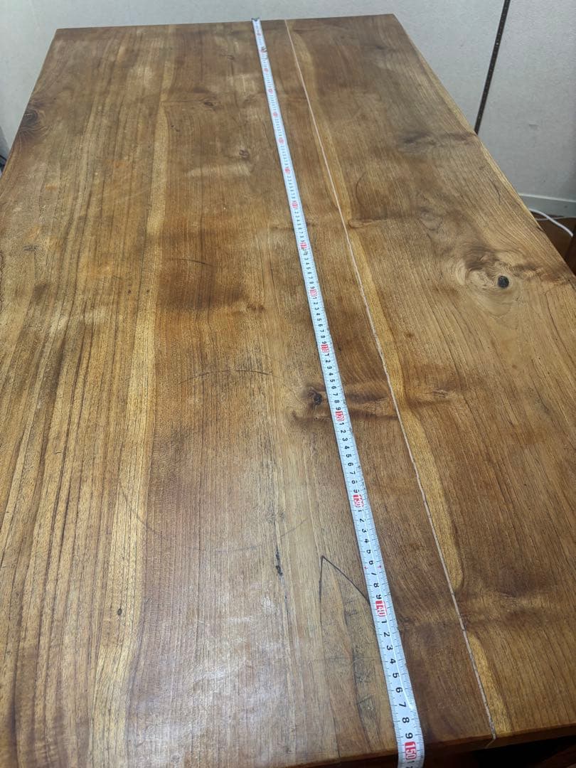 木製　ダイニングテーブル　無垢　150✖︎79 アンティーク　作業台　DＩY