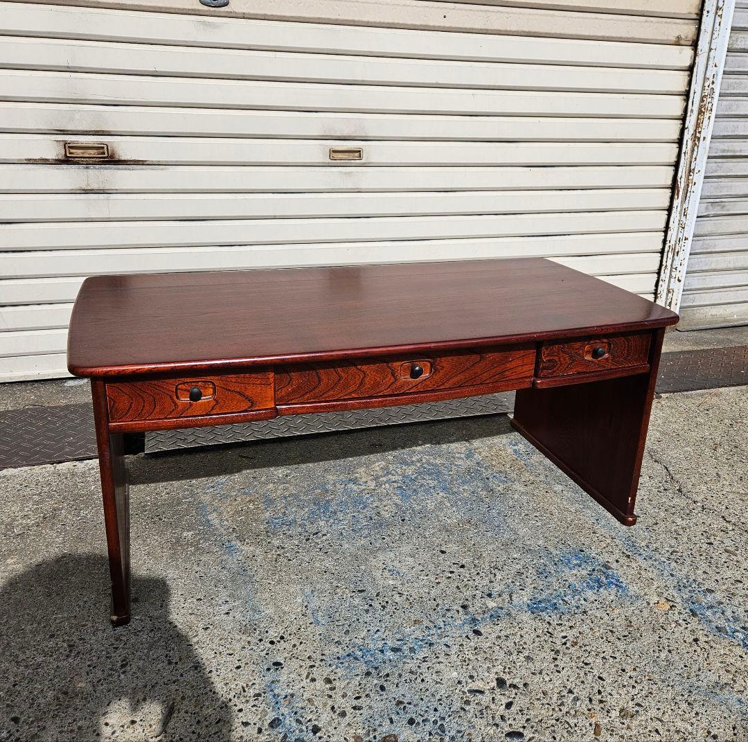 Karimoku 文机 座卓 抽斗付き 天然木製 勉強机 レトロ ヴィンテージ Karimoku 文机 座卓 抽斗付き 天然木製 勉強机 レトロ ヴィンテージ