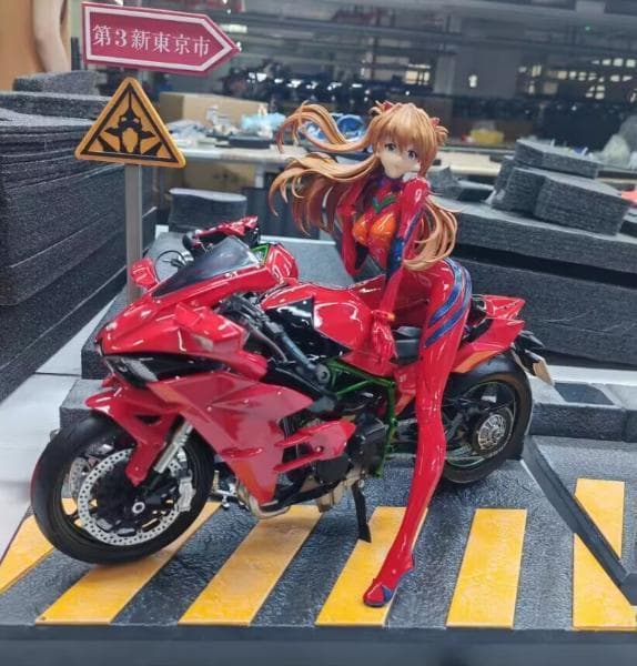 新世紀エヴァンゲリオン 明日香 バイク ガレージキット フィギュア 新