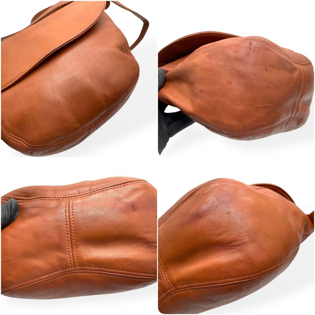 美品　希少　COACH　オールドコーチ　ショルダーバッグ　USA製　レザー　茶